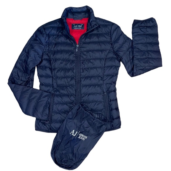 Armani Jeans Jackets & Blazers - Armani Jeans Woman’s Black Packable Puffer Jacket